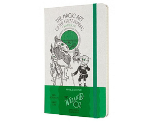 Блокнот Moleskine Le Wizard of Oz Large A5 120 листов в линейку белый/зеленый на сшивке (130x210 мм)